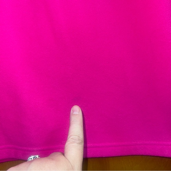 Lands End Fleece Sweatshirt Pink Women’s 1/4 Zip Pullover Size XL - Picture 6 of 8